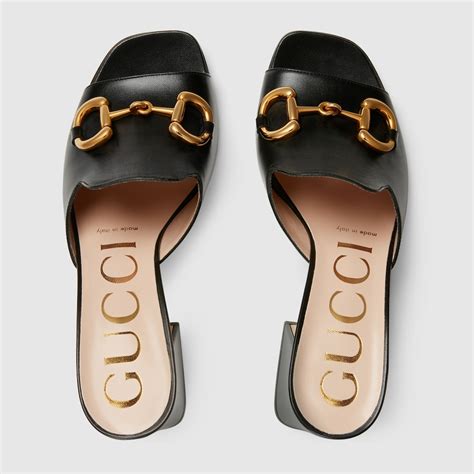 gucci horsebit slides women|bloomingdale's gucci shoes.